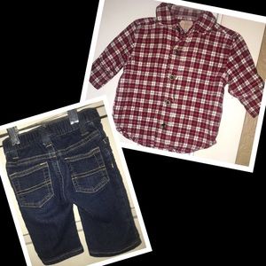 •Gymboree 0-3m baby boy 2pc. Outfit🖍EUC🖍